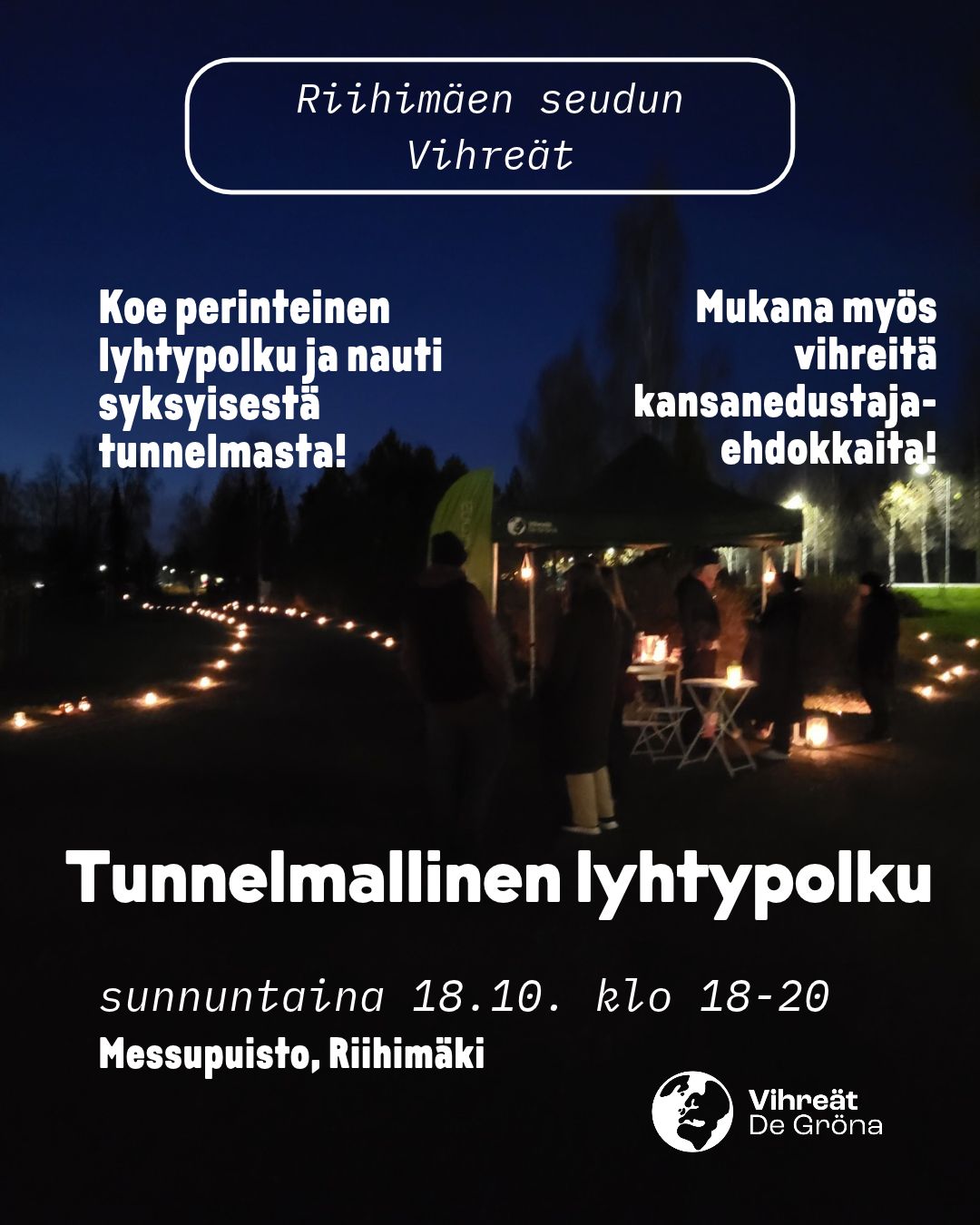 Perinteinen lyhtypolku 18.10 Messupuistossa
